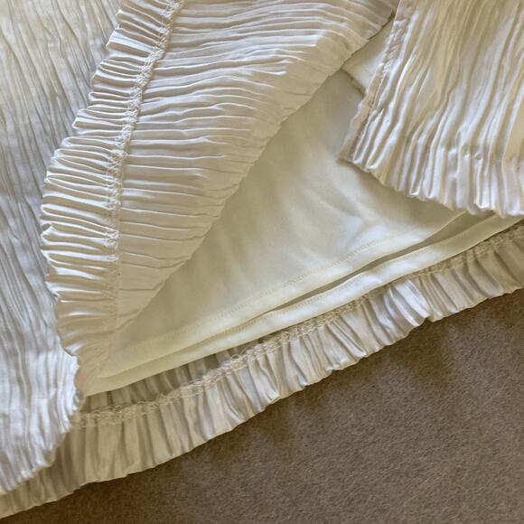 Caroline Rose Plisse Pants Set 2 Piece New Top Sz L Pants Sz M Ivory - Picture 10 of 16